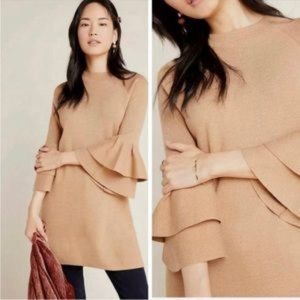 Anthropologie Tan Mini Dress